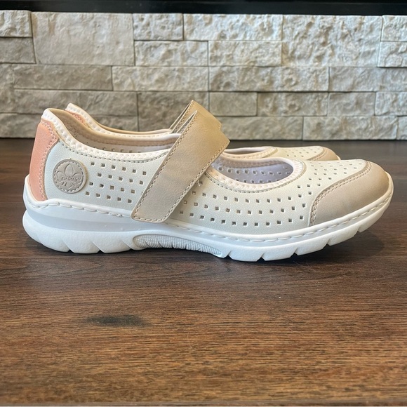 Rieker Women's L32B5 Nikita Shoe Color: Ginger/Offwhite/Apricot Size 42 - Picture 1 of 10